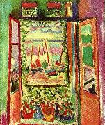 Henri Matisse oppet fonster, collioure oil